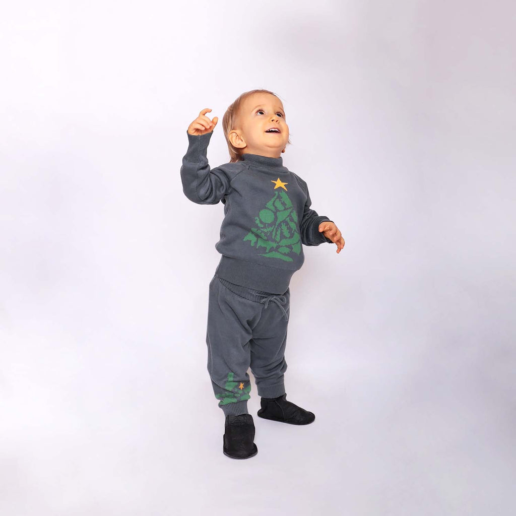 Baby Christmas Leggings in Grey - Cityz Atelier lumiere