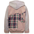 Beige Fleece Hoodie for Kids with Unicorn Applique - Cityz Atelier lumiere