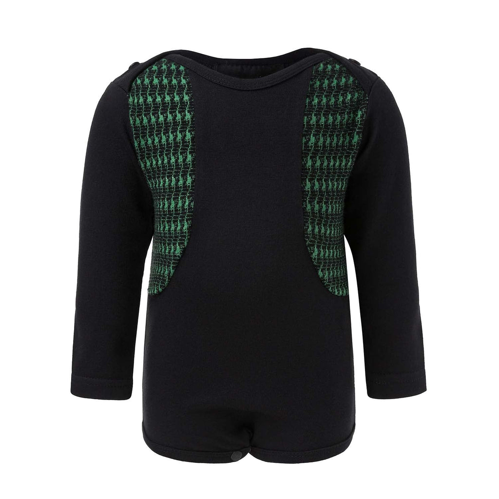 Black Onesie with Green Elements - Cityz Atelier lumiere