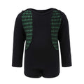 Black Onesie with Green Elements - Cityz Atelier lumiere