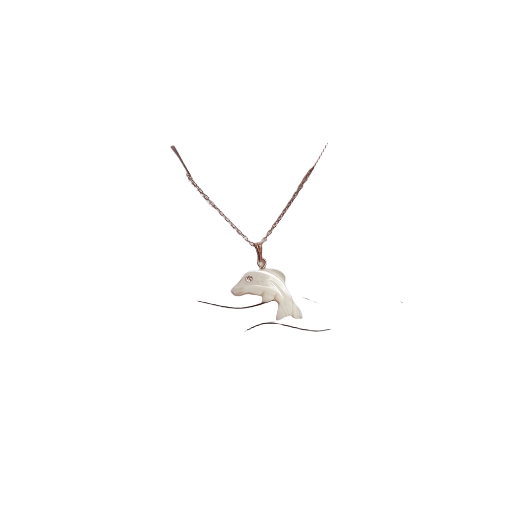 Dolphin necklace on 18 inch Sterling Silver Chain, Be Smarter Than A Dolphin Message, Personalised Gift, Affirmation Necklace, Affirmation Gift, Unique Gift Idea | by nlanlaVictory - Cityz Atelier lumiere