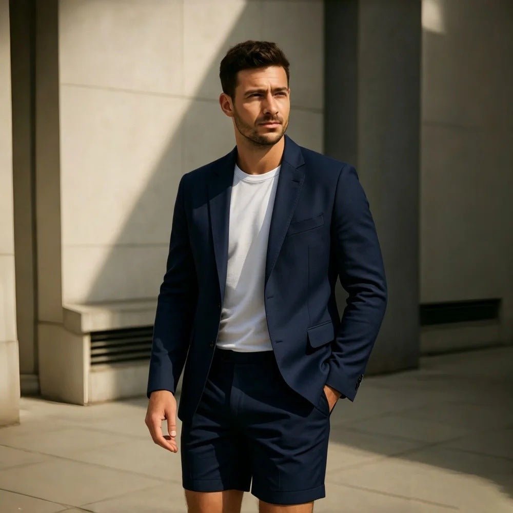 Elegant, Minimalist Short-style Mens Suit Set - Cityz Atelier lumiere