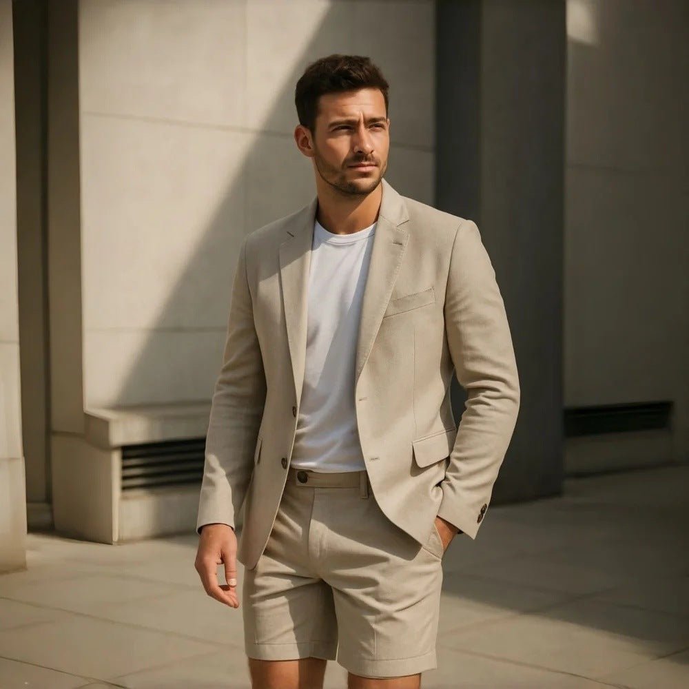 Elegant, Minimalist Short-style Mens Suit Set - Cityz Atelier lumiere