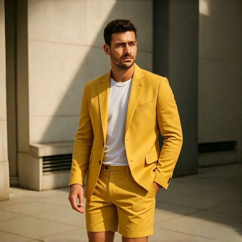 Elegant, Minimalist Short-style Mens Suit Set - Cityz Atelier lumiere