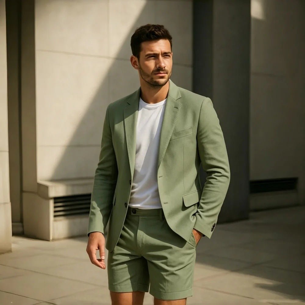 Elegant, Minimalist Short-style Mens Suit Set - Cityz Atelier lumiere
