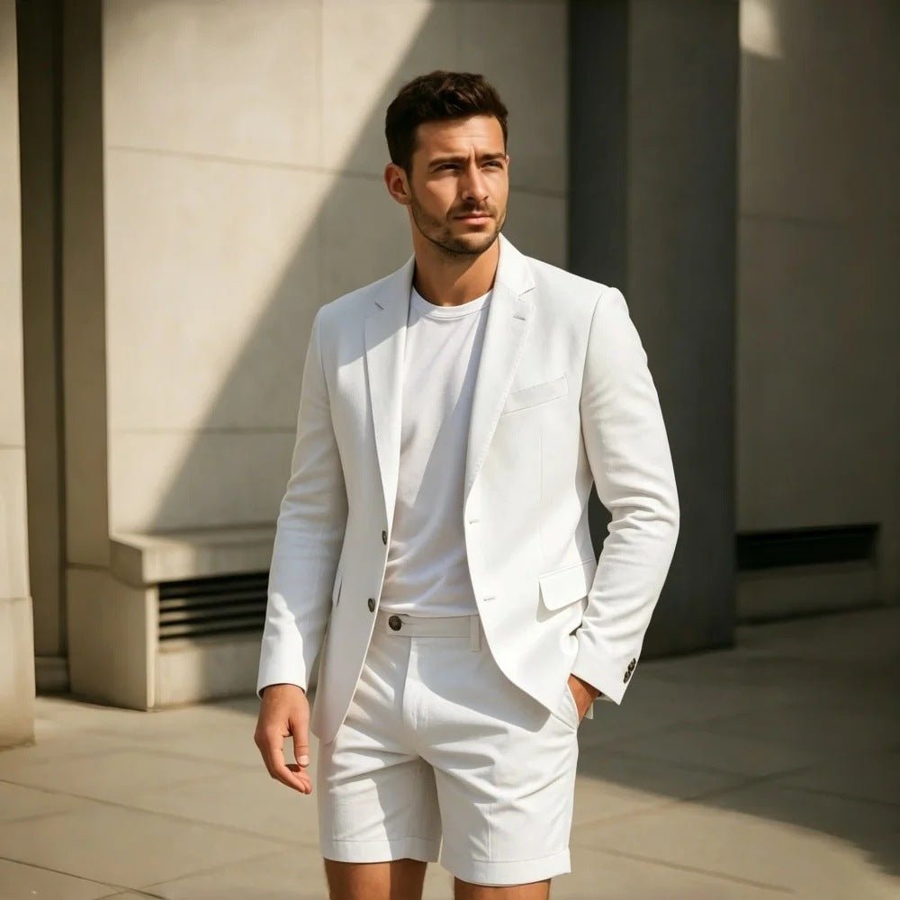 Elegant, Minimalist Short-style Mens Suit Set - Cityz Atelier lumiere