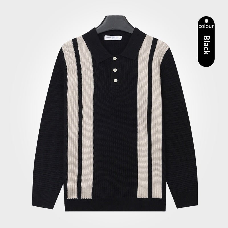 Mens Long-sleeve Knitted Casual Warm Top - Cityz Atelier lumiere
