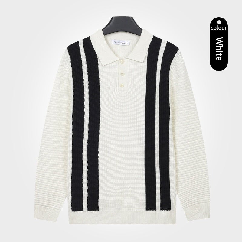 Mens Long-sleeve Knitted Casual Warm Top - Cityz Atelier lumiere