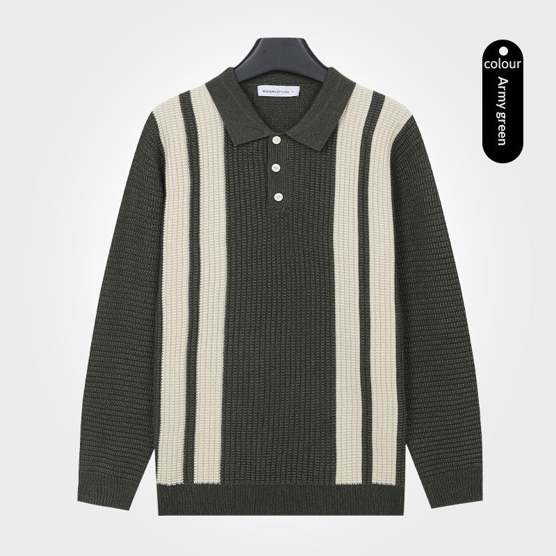 Mens Long-sleeve Knitted Casual Warm Top - Cityz Atelier lumiere
