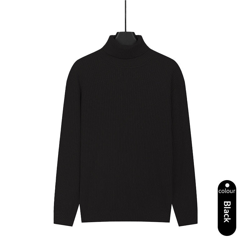 Mens Turtleneck Knitted Solid-Color Sweater - Cityz Atelier lumiere