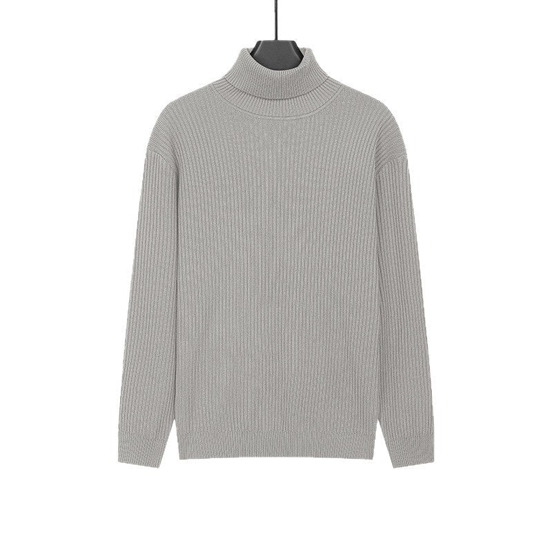 Mens Turtleneck Knitted Solid-Color Sweater - Cityz Atelier lumiere