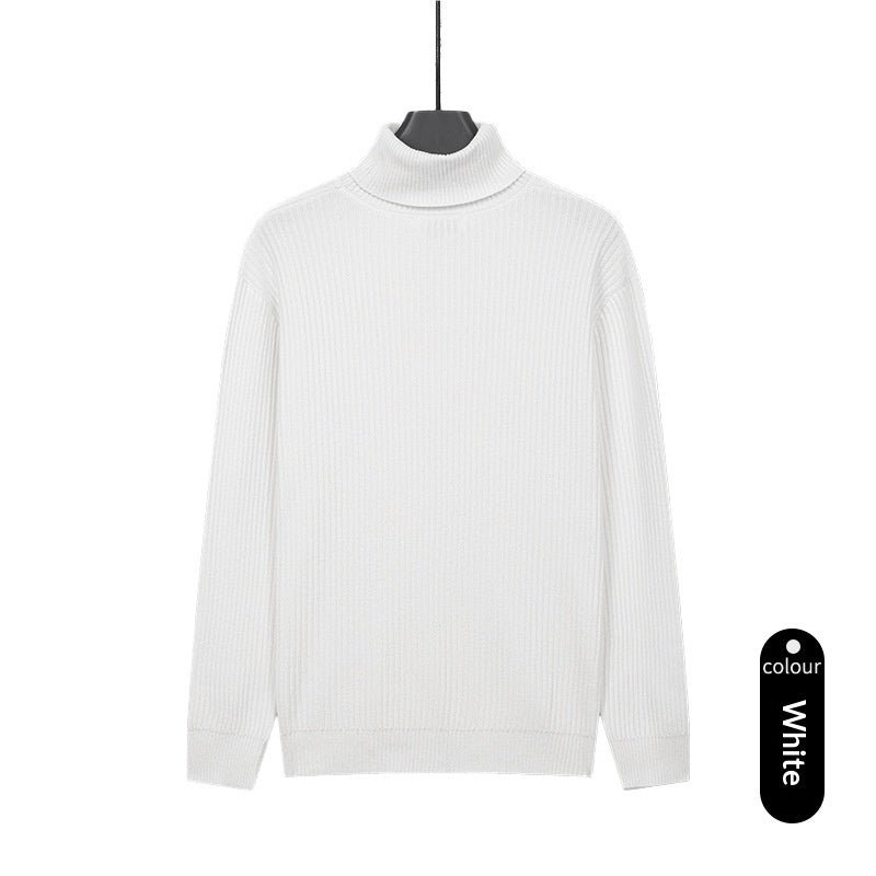 Mens Turtleneck Knitted Solid-Color Sweater - Cityz Atelier lumiere