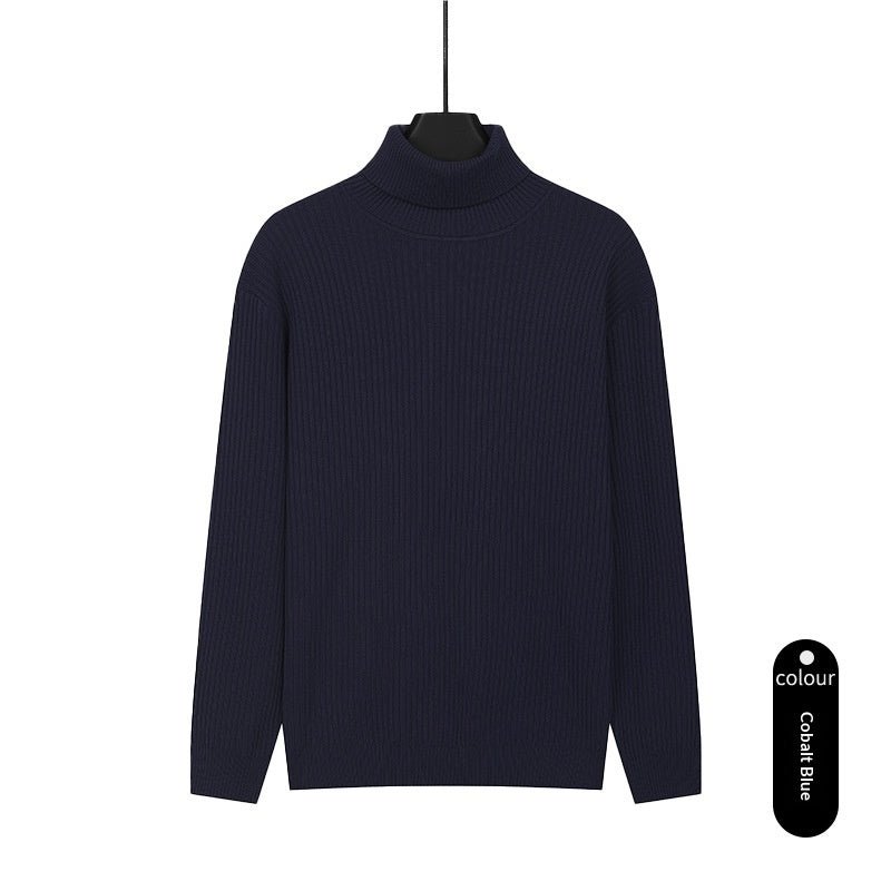 Mens Turtleneck Knitted Solid-Color Sweater - Cityz Atelier lumiere