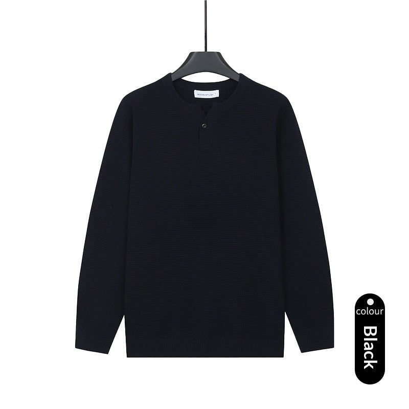 Mens Turtleneck Knitted Sweater Solid Color Sweater - Cityz Atelier lumiere