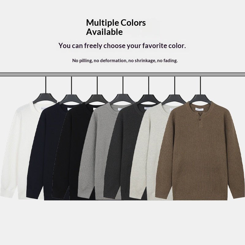 Mens Turtleneck Knitted Sweater Solid Color Sweater - Cityz Atelier lumiere