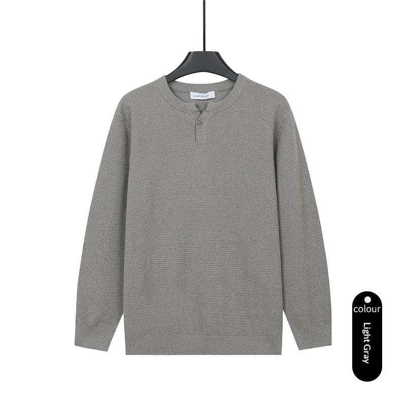 Mens Turtleneck Knitted Sweater Solid Color Sweater - Cityz Atelier lumiere