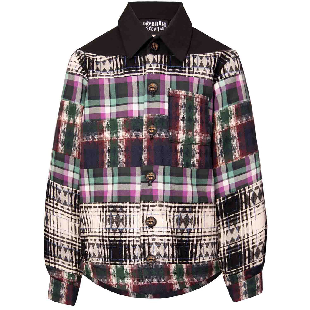 Mixed Tartan Plaid Shirt - Cityz Atelier lumiere