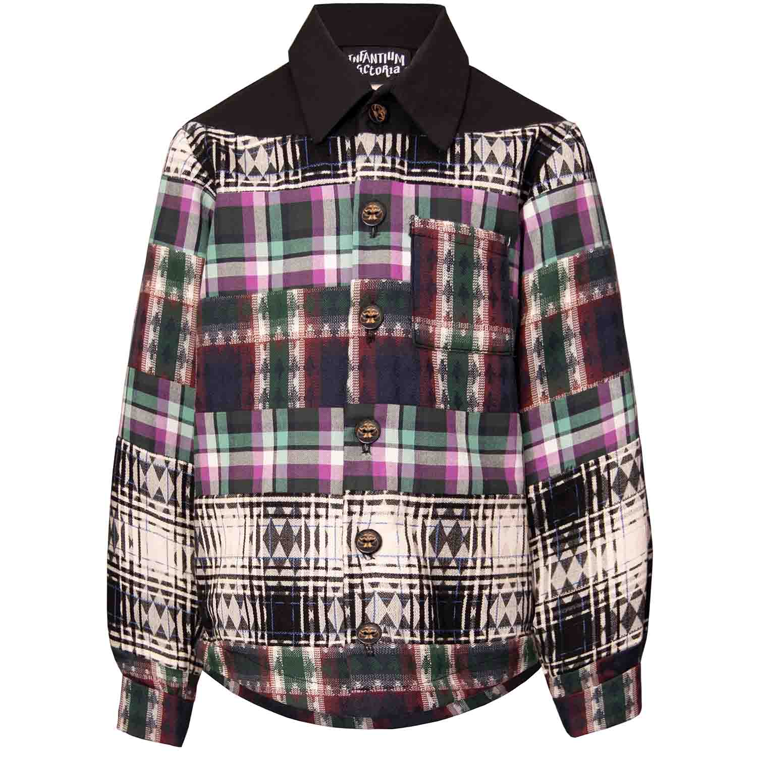 Mixed Tartan Plaid Shirt - Cityz Atelier lumiere