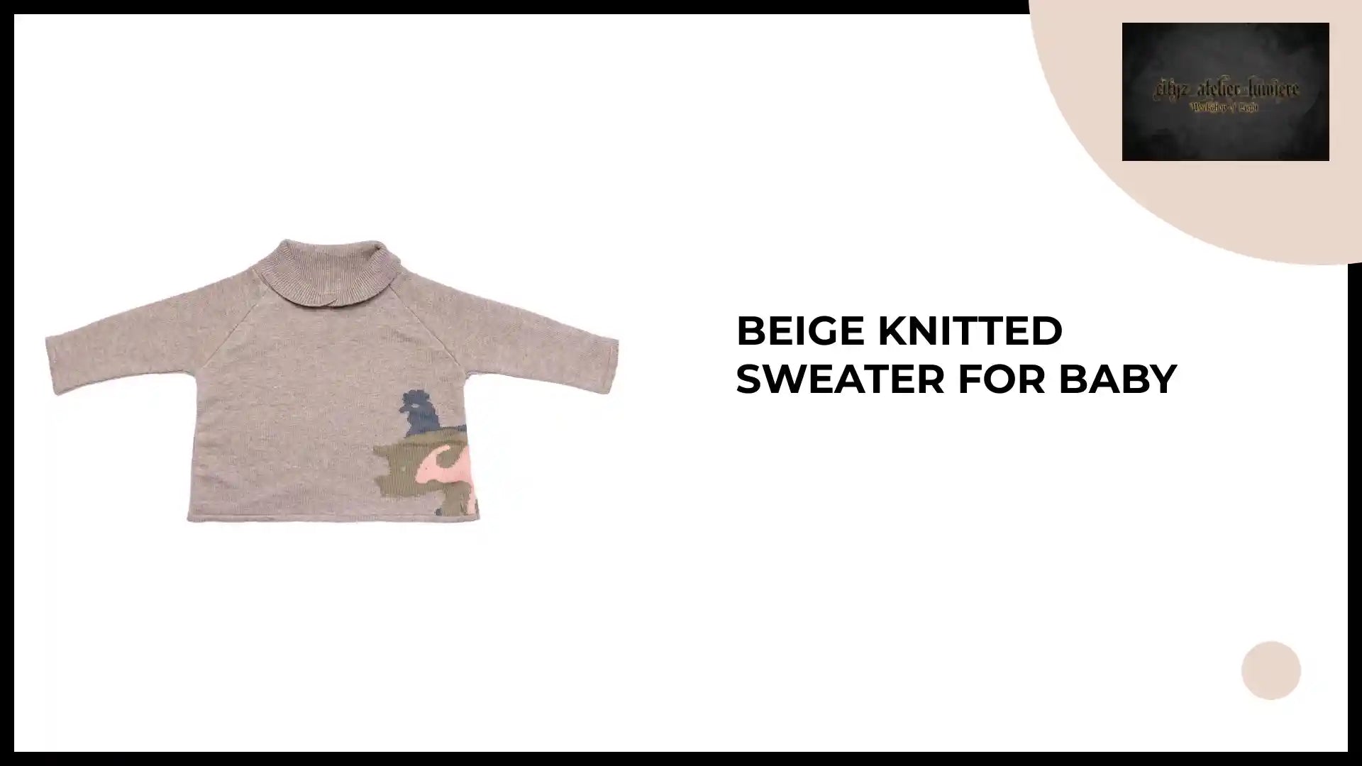 Beige Knitted Sweater for Baby by@Outfy