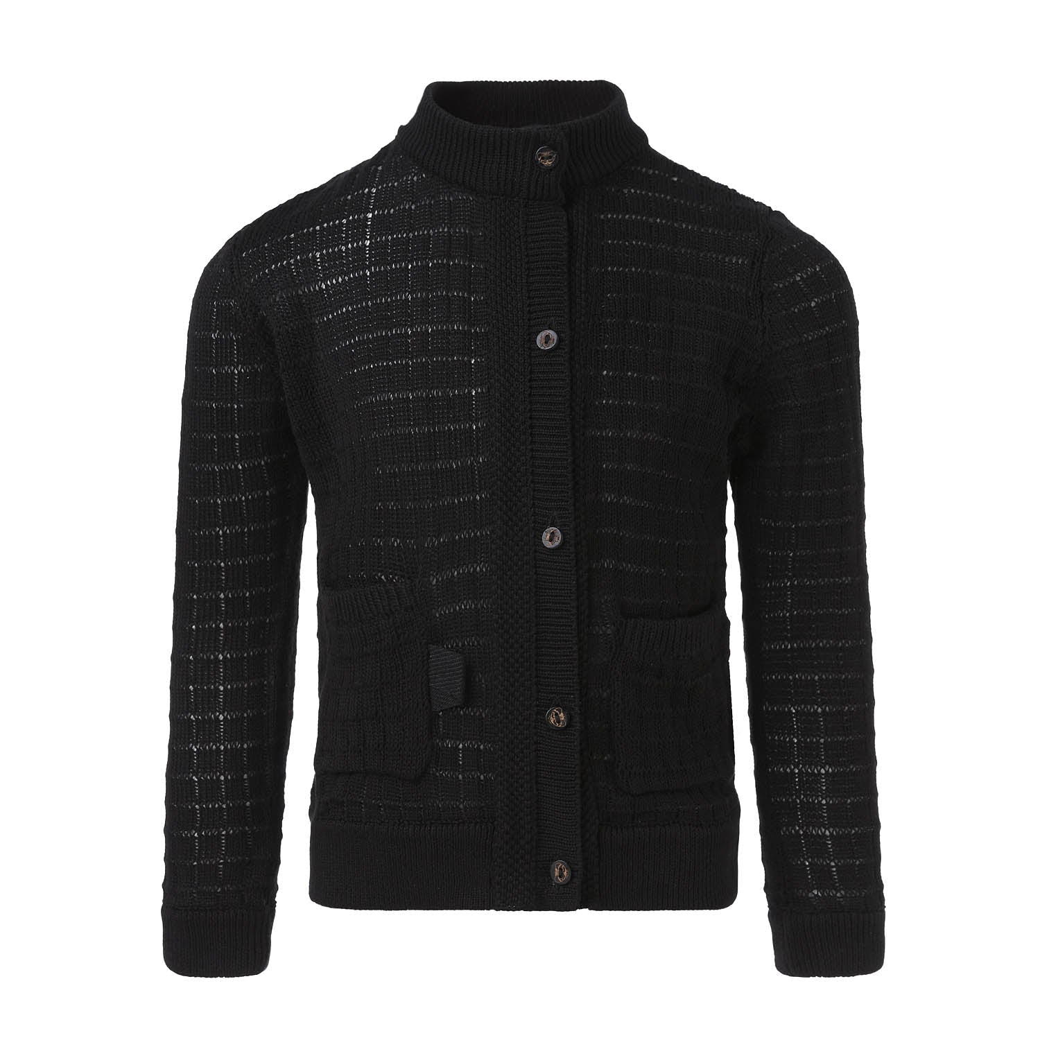The Buttoned Summer Cardigan — Black - Cityz Atelier lumiere